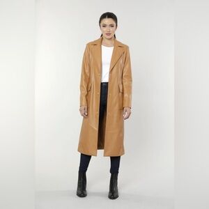 Dolce Cabo Faux Leather Trench Coat